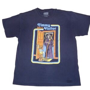 Steven Rhodes T-Shirt Mens Large Timmy Has a Visitor Grim Reaper